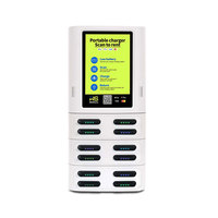 Borne de recharge mobile empilable 12 emplacements Type-C 10,1 pouces à écran tactile 60W 8000mAh avec charge rapide pour partage de téléphones portables