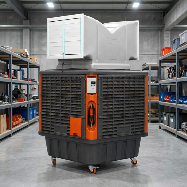 Evaporative Air Cooler Industrial Commercial Portable Air Cooling System for Factory Ventilation