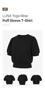 Haut de yoga LUNA féminin à manches trois-quarts bouffantes, sans coutures, léger, uni, avec logo frontal et design épuré - Product Image 5