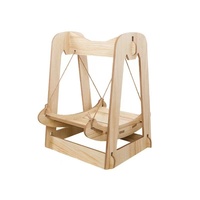 Hamac pour chat en bois, balançoire pour animaux de compagnie, lit pour chat, bois massif, modèle suspendu amovible Meng Academy-001