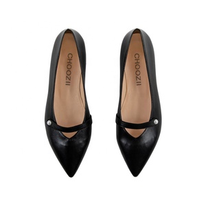 Choozii – chaussures plates en <span class=keywords><strong>cuir</strong></span> <span class=keywords><strong>noir</strong></span> pour femmes, nouveau Design - Product Image 3