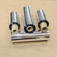 Ruban en résine 110MM*70M 90M Petit noyau Ruban de transfert thermique pour imprimante d'étiquettes à code-barres biaxial Compatible avec Zebra Typewriter