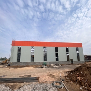 โกดังสำเร็จรูปโครงสร้างเหล็กสำหรับโรงงาน<span class=keywords><strong>อิฐ</strong></span> โรงงานผลิต<span class=keywords><strong>บล็อก</strong></span> และอาคารเก็บสินค้าอุตสาหกรรม - Product Image 5