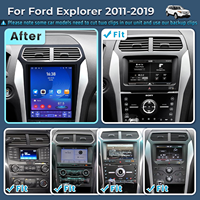 Autoradio Android de style Tesla de 12,1 pouces pour Ford Explorer 2011-2019 8 Go + 256 Go CarPlay GPS Navigation Stéréo
