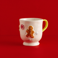 Tasses en céramique de vacances en relief de sapin de Noël de dessin animé personnalisé en gros tasses cadeau de Noël tasse à café