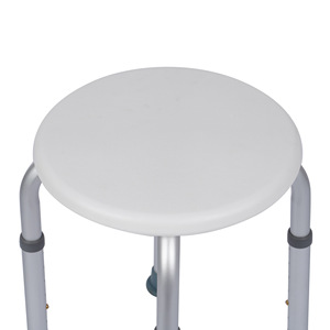 Qinda Shower <b>Stool</b> <b>Adjustable</b> <b>Height</b> Non Slip Bath Bench For Elderly And Pregnant Women Plastic Round Seat - Product Image 3