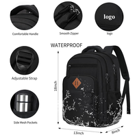 Sac à dos décontracté grande capacité pour ordinateur portable 15 pouces, résistant à l'eau, avec logo personnalisé, idéal pour les trajets professionnels et le travail