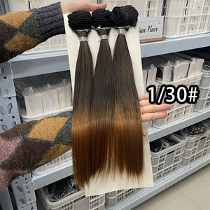 Extensiones de Cabello Sintético de Alta Calidad, Liso, con Microperlas, Extensiones de Cabello Liso, Extensiones de Cabello Sintético con Trama - Product Image 4