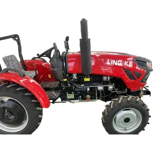 Lingke Matériel de machinerie agricole 4wd 25hp 30hp 40hp 50hp 60hp 70hp 80hp 90hp 100hp 120 hp 130hp 140hp 150hp 180hp tracteur 4x4