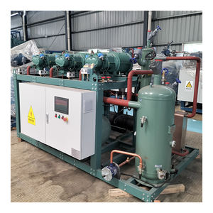 Groupe de <span class=keywords><strong>condensation</strong></span> semi-hermétique industriel à vis pour chambre froide, refroidi par eau et air, pour équipement de réfrigération - Product Image 5