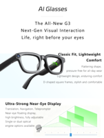 Lunettes Intelligentes IA AR AI-G3 : Dernière Génération, Navigation Flottante, Caméra 13MP 6 Axes en Première Personne, 8+64 Go, Traduction, Vlog Extérieur
