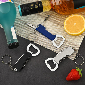 Multi Function <b>Bottle</b> <b>Opener</b> 8.3x3.5cm Portable Stainless Steel Wine <b>Opener</b> With <b>Keychain</b> For Beer And Wine - Product Image 5