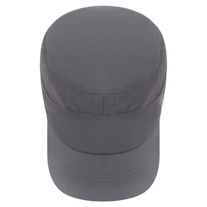 Flat Cap Men's Outdoor Quick Drying Breathable Sun Protection Hat Dark Gray Lightweight Fabric Flat Top Style - Product Image 4