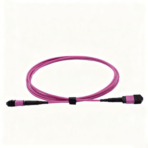 สายแพทช์ MPO 12สายไฟเบอร์ OM3มัลติโหมดสำหรับศูนย์ข้อมูลเครือข่าย40g 100G - Product Image 1