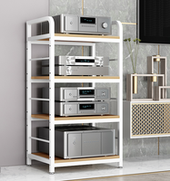 SN-002 Support d'amplificateur de puissance, support d'enceinte audio, armoire d'amplificateur de puissance, lecteur CD amovible, équipement Hi-Fi, support trépied, quatre niveaux