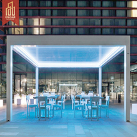 Pergola de jardin avec toit à lames orientables, auvent rétractable en aluminium pour porte d'entrée extérieure, abri contre la pluie