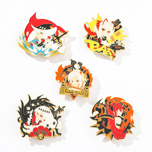 5 Diseños de Broches de Videojuegos Japoneses <span class=keywords><strong>Arknights</strong></span>, Pin de Metal con Personajes de Dibujos Animados, Cosplay de Laplandia, Broches Vintage para Mujer - Product Image 2
