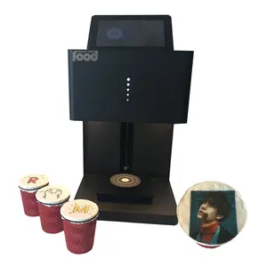 扫描二维码移动传输照片自拍拿铁艺术咖啡打印机