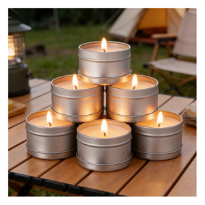 Envase de Lata Decorativo Vintage para Velas, Mezcla de Aromas Elegante, Recuerdo de Viaje, Serie de Exhibición para Boutique y Festividades - Product Image 4