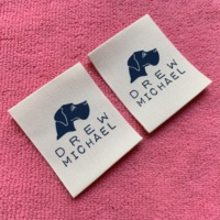 Étiquette de coton de pli d'extrémité d'impression d'écran en soie, étiquettes de collier de coton pour le cou