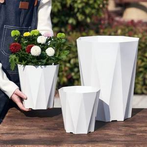 <span class=keywords><strong>Pot</strong></span> de fleurs carré extra-large en plastique de style farmhouse avec trou de drainage, grand diamètre pour les succulentes, design moderne - Product Image 5