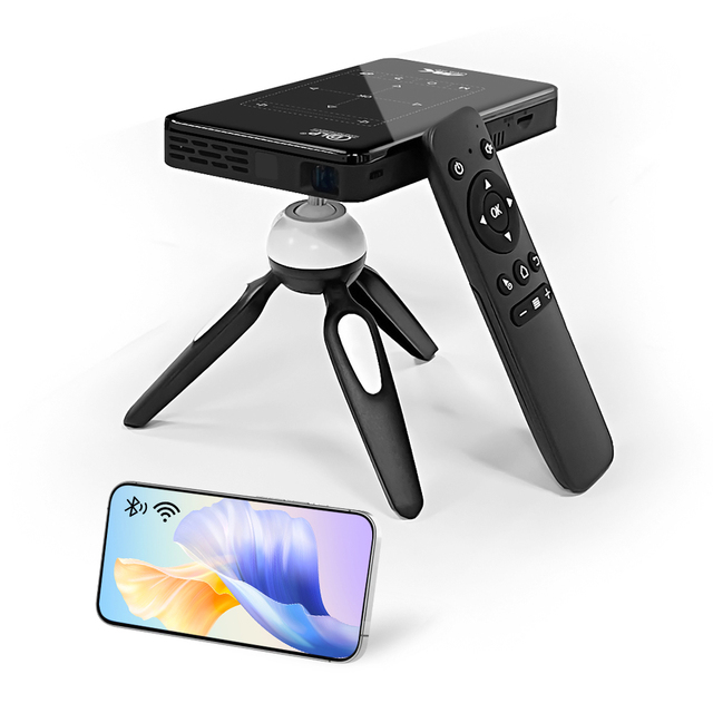 Canzone P09 Mini Projector DLP Smart Mobile Android 14 WiFi Built-in Battery LED HIFI Stereo Portable for Home Theater