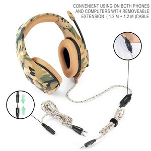 Almacén en el extranjero <span class=keywords><strong>Onikuma</strong></span> Auriculares con cancelación de ruido con cable con micrófono Auriculares para juegos Rgb Pc Camuflaje Auriculares para juegos - Product Image 5