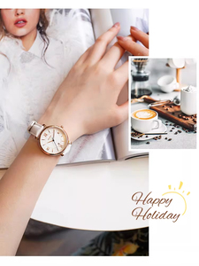 Nuovo Orologio da Donna <span class=keywords><strong>di</strong></span> <span class=keywords><strong>Marca</strong></span> Originale, Stile Studentesco con Cinturino in Pelle, Design Semplice e Raffinato, Resistente all'Acqua, Ultra-sottile - Product Image 5