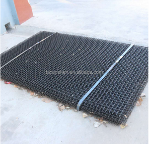 Đen <span class=keywords><strong>65Mn</strong></span> thép crimped dệt dây lưới mỏ sàng rung màn hình lưới - Product Image 1