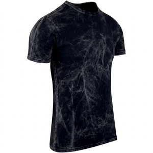 Camiseta de Manga Corta para Hombre, Cuello Redondo, Tejido de Punto, 100% Algodón, Corte Regular Informal, Diseño de Patrón Sólido - Product Image 1