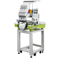 Nouvelle machine à broder informatisée à tête unique 15 aiguilles, écran tactile 10 pouces, 200 millions de points pour casquettes, t-shirts et broderie plate