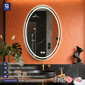 Miroir mural rond moderne de fabrication chinoise pour hôtel et décoration intérieure, 60/70/80 cm, 4 mm d'épaisseur, miroir de salle de bain rond - Product Image 5