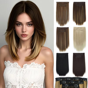 ผมต่อแบบคลิปผมตรงยาว4ชิ้นผม Ex150ต่อแบบไร้รอยต่อสำหรับ6H613 1B 4H27 27T613 9H24 - Product Image 2