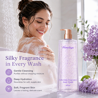 Gel Douche Lavande Bio OEM Éclaircissant Parfum Rafraîchissant Longue Durée Microcapsules Violette Apaisant Exfoliant