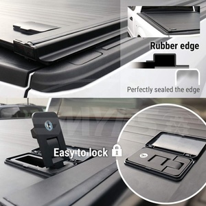 Anti-robo de aleación de aluminio de la tapa del obturador cubierta recoger camión retráctil cubierta tonneau para Toyota Tacoma 07-22 <span class=keywords><strong>Tundra</strong></span> 16-22 - Product Image 5