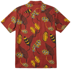 Tremendous Cost 100% Organic Cotton Camp Collar Short Sleeve Sustainable Abstract <b>Repeat</b> Pattern Mens Tropical Print Shirts - Product Image 2