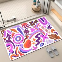 Tapis de salle de bain moderne personnalisé avec logo, antidérapant, absorbant l'eau, doux pour les animaux domestiques, écologique, rembourré, pour la maison et la salle de bain, lavable en machine