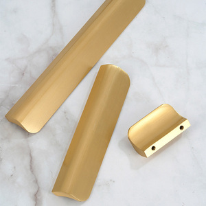 Light Luxury Solid Brass Concealed Cabinet Handles Furniture Hardware Shoes Kitchen Drawer Pull <strong>Knob</strong> Brass <strong>Door</strong> - Product Image 1