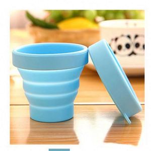 Manufacturer Wholesale Eco-Friendly Durable 200ml Portable Foldable Silicone Travel Coffee <b>Cup</b> for Outdoor Use - Product Image 4