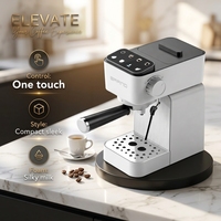 Machine à café électrique semi-automatique en acier inoxydable avec mousseur à lait pour usage domestique – Vente directe usine