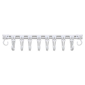 Wall Mounted <b>Hooks</b> Rail 30Cm 40Cm 10 <b>Hooks</b> Punch Free Adhesive Storage For <b>Kitchen</b> Cabinet Bathroom - Product Image 2