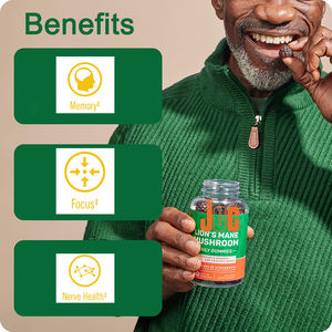 Melena De León Suplemento de hongos Gomitas para la inmunidad humana Soporte de enfoque cerebral Suplemento dietético Cerebro natural Gummy con melena - Product Image 4