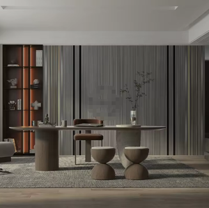 Fondo de <span class=keywords><strong>TV</strong></span> de lujo Rayas de metal Papier Peint Marbre para decoración de pared de sala de dibujo - Product Image 4