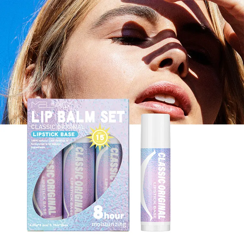 Spf 30 Lippenbalsam-Set Feuchtigkeit spendender Lippenstift Langlebige, glättende Lippen haut Großhandel Lippenbalsam-Sets