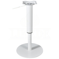 Base de Table en fer en acier rond en métal blanc pivotant à hauteur de levage réglable pour utilisation d'escalier d'école de salle de bain d'entrepôt