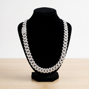 สร้อยคอแบบ Cuban Link ประดับเพชร สำหรับทุกเพศ ดีไซน์โดดเด่น หนักแน่น หรูหรา สไตล์ฮิปฮอป เหมาะสำหรับงานปาร์ตี้ แฟชั่น - Product Image 5