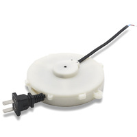 Enrouleur de câble rétractable Mella Easy Pulling 1,5 m à ressort avec extrémité femelle IEC 110V-250V 6-10A pour appareils électroménagers