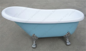 Bañeras de resina de Color azul, clásicas, acrílicas, para bañera, con función de remojo, individual, patas de <span class=keywords><strong>gallo</strong></span> - Product Image 3