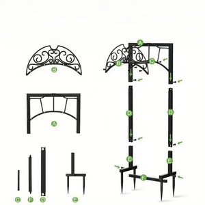 ที่แขวนสายยางรดน้ำต้นไม้แบบตั้งพื้น สีดำ สำหรับใช้งานกลางแจ้ง - Product Image 4
