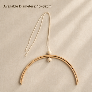 Fournitures DIY : Support en demi-<span class=keywords><strong>cercle</strong></span> en <span class=keywords><strong>bois</strong></span> naturel <span class=keywords><strong>pour</strong></span> <span class=keywords><strong>mobile</strong></span> de bébé, idéal <span class=keywords><strong>pour</strong></span> cadeau de naissance et décoration de chambre d'enfant - Product Image 2